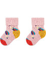 Sada 2 párů dětských vysokých ponožek Happy Socks