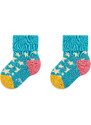 Sada 2 párů dětských vysokých ponožek Happy Socks