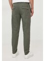Kalhoty Calvin Klein pánské, zelená barva, jednoduché
