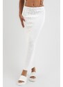 Madmext White Basic Long Knitwear Skirt