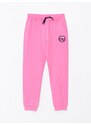 LC Waikiki Girls' Joggers Sweatpants with Elastic Waist and Embroidery