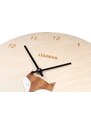 Take a shot Dřevěné nástěnné hodiny Fox Clock