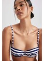 DEFACTO Regular Fit Striped Bikini Top