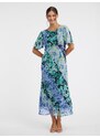Orsay Modré dámské květované midi šaty - Dámské