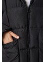 Happiness İstanbul Women's Black Hooded Oversized Down Coat