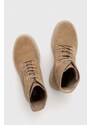 Semišové boty Tommy Jeans TJM CASUAL BOOT SUEDE pánské, béžová barva, EM0EM01336