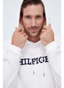 Mikina Tommy Hilfiger pánská, béžová barva, s kapucí, s aplikací