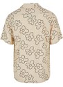 Pánská košile Urban Classics Viscose AOP Resort Shirt - béžová