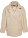 Trendyol Beige Oversize Wide Cut Stamped Coat