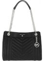 Michael Kors Susan medium quilted leather kabelka černá silver