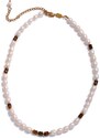 GRACE Jewellery Perlový náhrdelník sladkovodní perly a tygří oko, chirurgická ocel