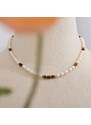 GRACE Jewellery Perlový náhrdelník sladkovodní perly a tygří oko, chirurgická ocel