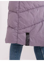 Fashionhunters Světle fialová dlouhá vesta s kapucí SUBLEVEL
