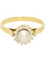 Goldstore Zlatý prsten s bílou perlou