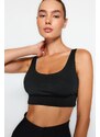 Trendyol Black Medium Support/Shaping Double Sided Wearable Knitted Sports Bra