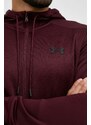 Tepláková mikina Under Armour vínová barva, s kapucí