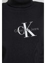 Šaty Calvin Klein Jeans černá barva, mini, oversize