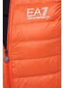 Péřová vesta EA7 Emporio Armani oranžová barva