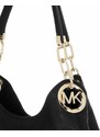 Michael Kors kožená kabelka Lillie chain shoulder bag černá gold