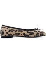 Marjin Women's Daily Flats Metallic Round Toe Ballerina Flats Adusa Leopard.