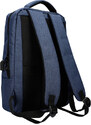 MIA LAROUGE Modrý batoh pro notebook 15,6 palce, USB, UNI