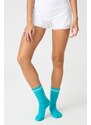LOS OJOS 3 Pairs Multicolored Cotton Long Length Retro Socks