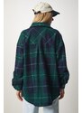 Happiness İstanbul Dámská bunda Emerald Lumberjack Fleece Shirt Jacket