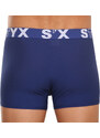 3PACK pánské boxerky Styx sportovní guma tmavě modré (3G968)