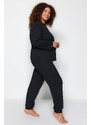 Trendyol Curve Smoked Textured Knitted Pajamas Set