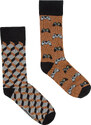 Pánské ponožky - sada Wittchen, hnědo-černá, bavlna