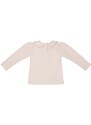 Kojenecké tričko s dlouhým rukávem Pinko Up béžová barva, s límečkem