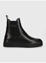 Kožené kotníkové boty Gant Snowmont dámské, černá barva, na platformě, zateplené, 27551372.G00