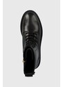 Kožené kotníkové boty Gant Kelliin dámské, černá barva, na plochém podpatku, lehce zateplené, 27541350.G00
