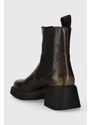 Kožené kotníkové boty Vagabond Shoemakers DORAH dámské, hnědá barva, na podpatku, 5642.018.19