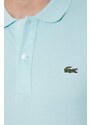 Bavlněné polo tričko Lacoste tyrkysová barva, PH4012-001