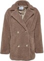 Trendyol Mink Premium Oversize plyšový kabát se širokým střihem