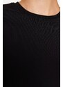Trendyol Černé Premium Španělský rukáv Tričkový Výstřih Pravidelné / Regular Fit Pletené tričko