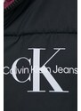 Oboustranná bunda Calvin Klein Jeans dámská, fialová barva, zimní, oversize