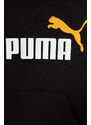 Dětská mikina Puma ESS+ 2 Col Big Logo Hoodie FL B černá barva, s kapucí, s potiskem