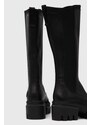 Kožené kozačky Timberland Everleigh Boot Tall dámské, černá barva, na platformě, TB0A5YMR0151