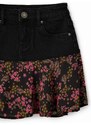 Dětská sukně Desigual černá barva, mini, áčková