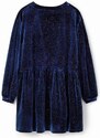 Dívčí šaty Desigual tmavomodrá barva, mini