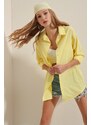 Bigdart 3900 Oversize Long Basic Shirt - Yellow