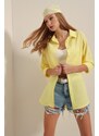 Bigdart 3900 Oversize Long Basic Shirt - Yellow