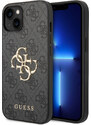 Ochranný kryt na iPhone 15 PLUS - Guess, 4G Metal Logo Gray