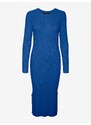 Modré dámské pouzdrové svetrové šaty VERO MODA Glory - Dámské