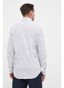 Košile Tommy Hilfiger šedá barva, slim, s klasickým límcem