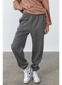 Madmext Women's Anthracite Oversized Sweatpants With An Elastic Waist