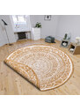 NORTHRUGS - Hanse Home koberce Kusový koberec Twin Supreme 105799 Ochre kruh – na ven i na doma - 140x140 (průměr) kruh cm