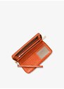 Michael Kors kožená velká peněženka continental wristlet orange